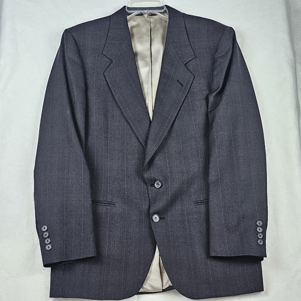 Nino Cerruti VTG Blazer Suit Sport Coat Jacket Men's USA‎ Glen Check Wool Blend
